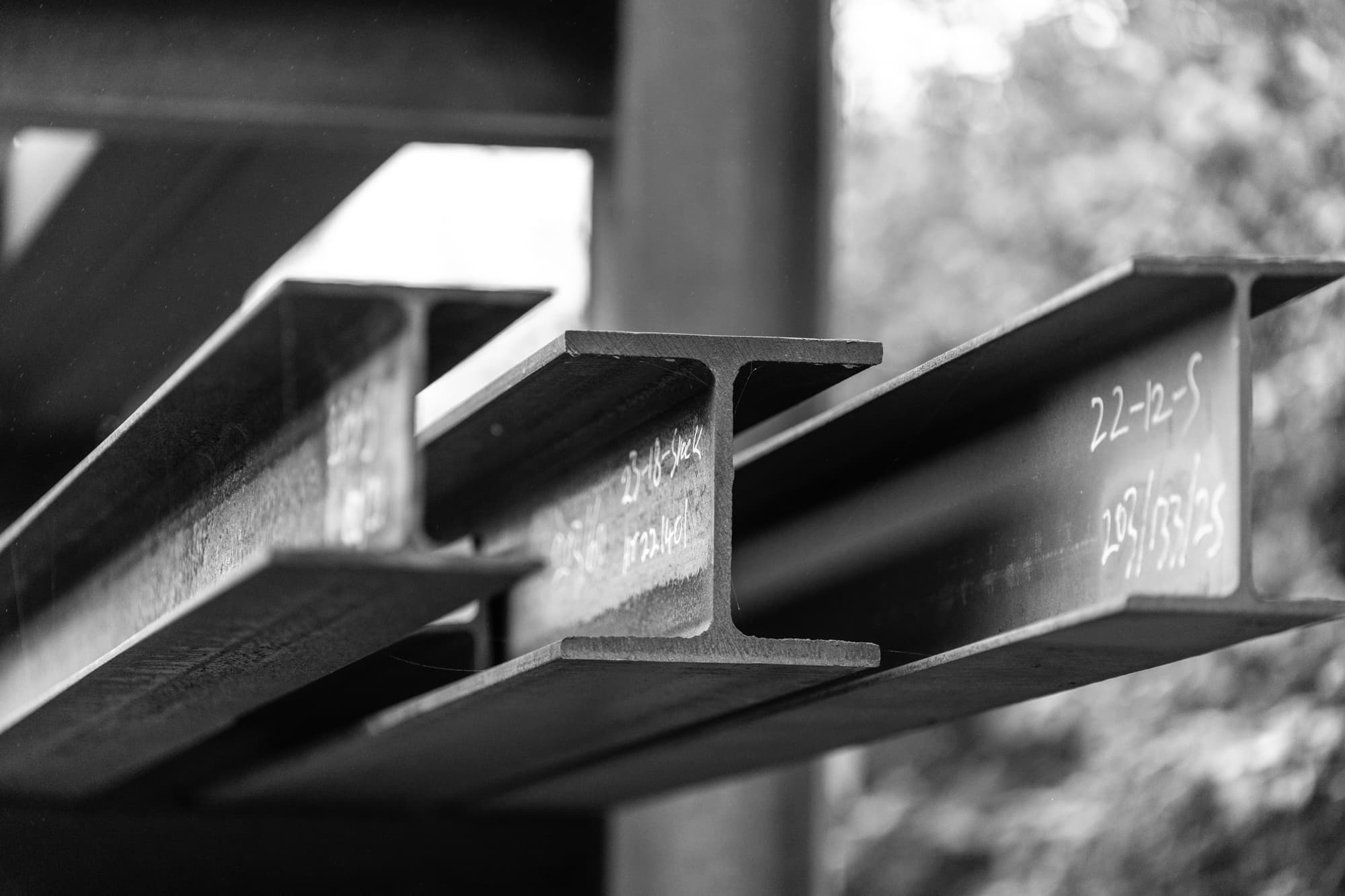 Structural steel, ready for site